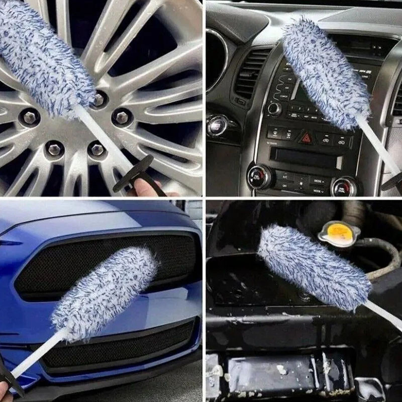 แปรงล้างรถ ไม้ล้างรถ ถุงมือล้างรถ แปรงขัดล้อ Tire brush แปรงไมโครไฟเบอร์ สำหรับทำความสะอาดยางล้อรถ - รูปที่ 5