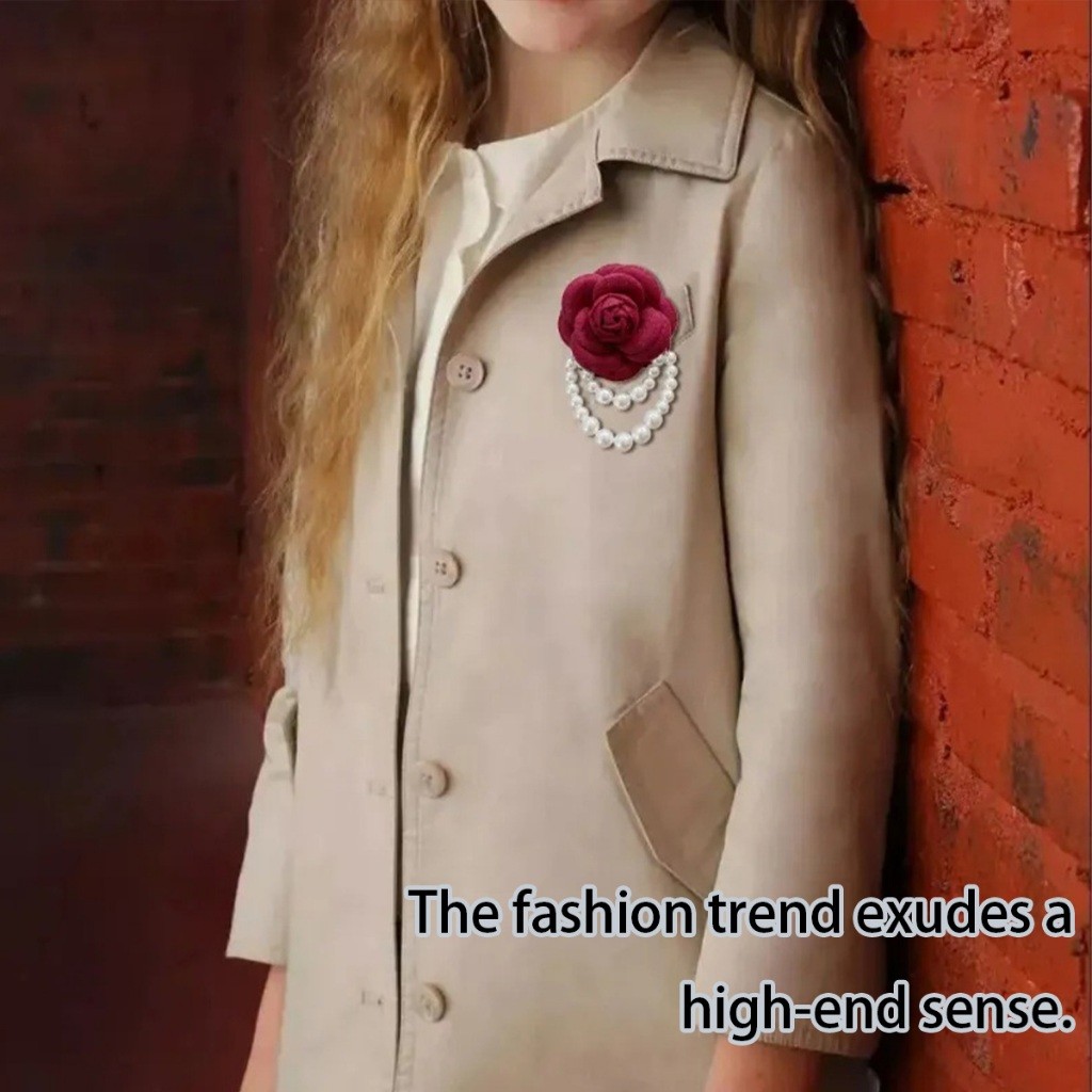 เข็มกลัดดอกไม้ติดหน้าอก DIY ติดเสื้อ ประดับไข่มุก หมุด หรูหรา เครื่องประดับสำหรับผู้หญิง
 - รูปที่ 6