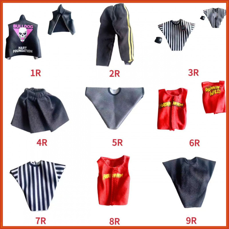 WWE Figures Wrestler ตุ๊กตาเครื่องแต่งกาย 6-7 นิ้วอุปกรณ์มวยปล้ําเคลื่อนย้ายได้