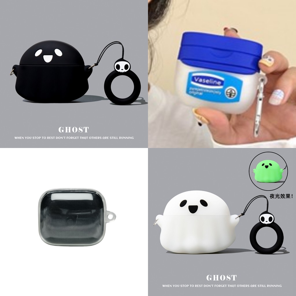For Anker Soundcore R50i NC Case 3D Cute Ghost Soundcore P30i Silicone Soft Case Cartoon Vaseline So
