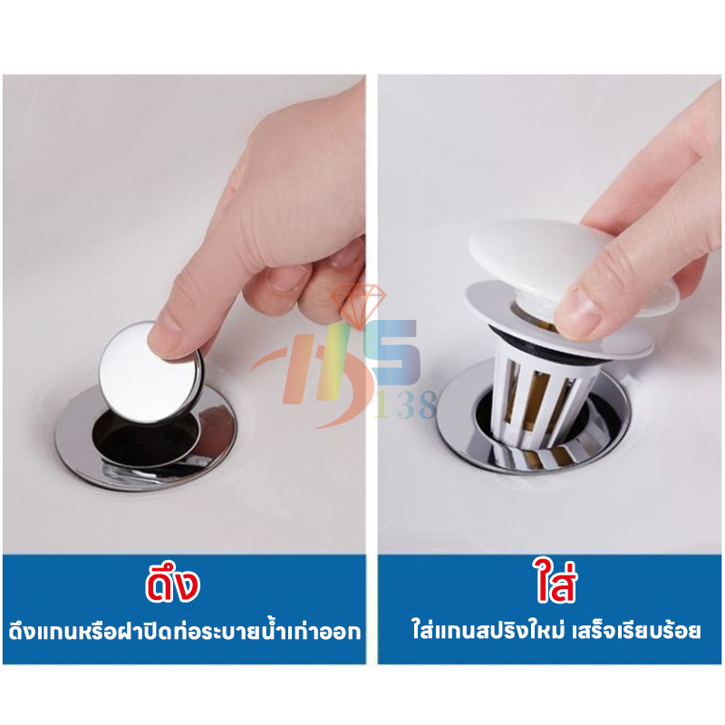 ตัวกรองอ่างล้างหน้าแบบป๊อปอัพ ตัวกรองท่อระบายน้ำ จุกปิดท่ออ่างล้างหน้า ลายหมาตุ๊กตาน่ารัก ใช้กับอ่างขนาด 34-40mm - รูปที่ 2