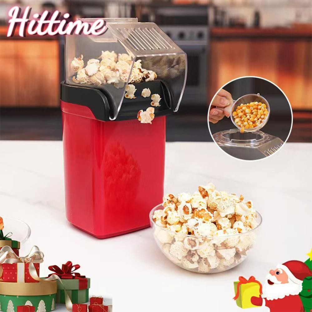 HITTIME Hot air Popcorn makerr EU/US/UK Oil-Free Family Fun ฝาปิดโปร่งใส Popcorn Maker Party Home Ki