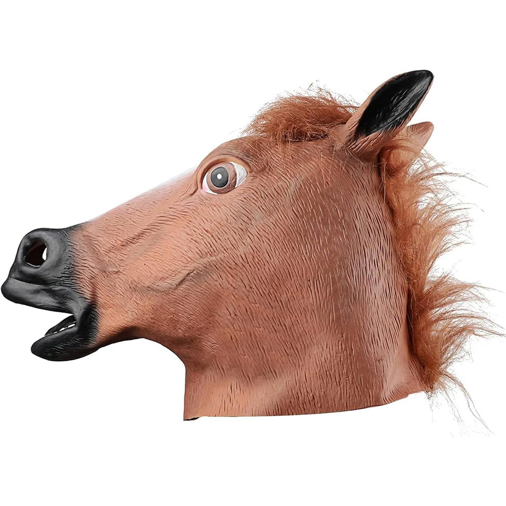 Horse Head Mask Headgear Halloween Cosplay Party Props Horse Face Mask