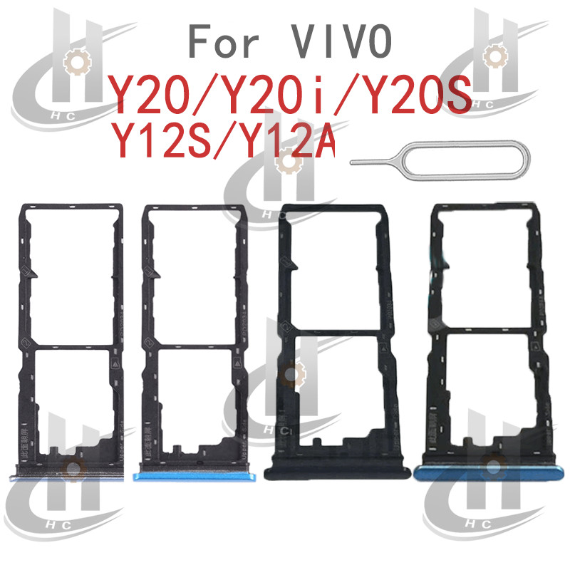 สําหรับ VIVO Y20 / Y20i / Y20S / Y12S / Y12A ซิมการ์ดถาดผู้ถือการ์ด Reader SD Slot Adapter อะไหล่