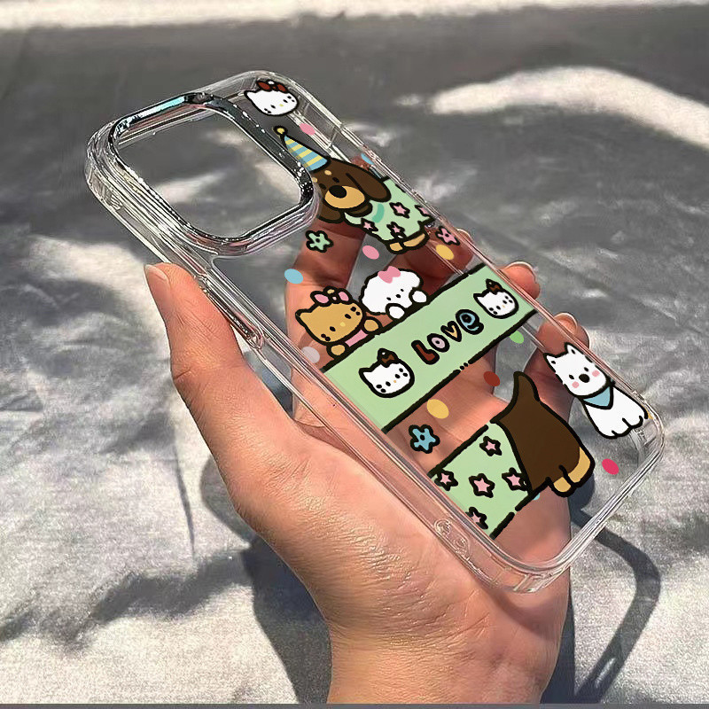 ใหม่สดสไตล์ Polka Dot Dachshund สุนัขกรอบโลหะเคสโทรศัพท์สําหรับ OPPO A74 A79 A94 F9 A91 A53 A3X A72 