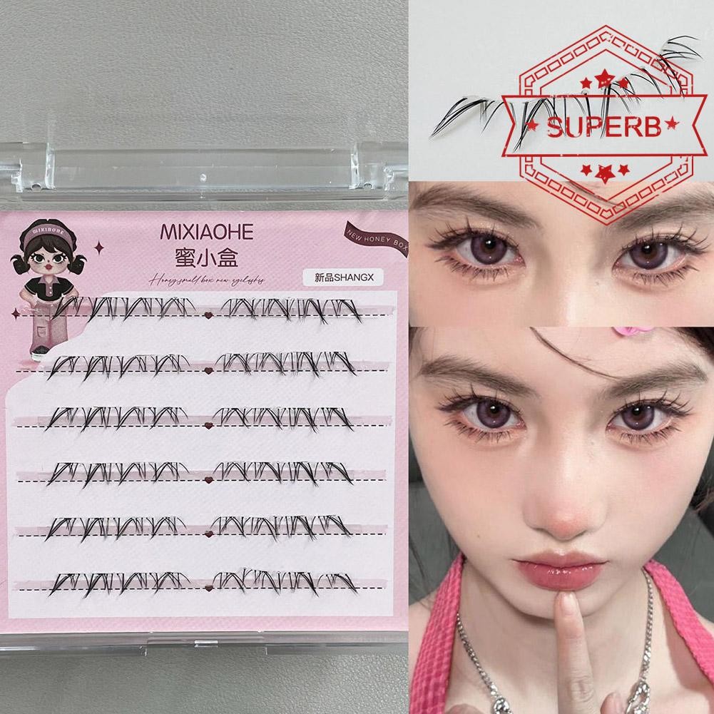 Self กาว Lower Lash Extension Clusters ไม่มีกาวขนตา Diy ส่วนแยกต้องการ P1j5