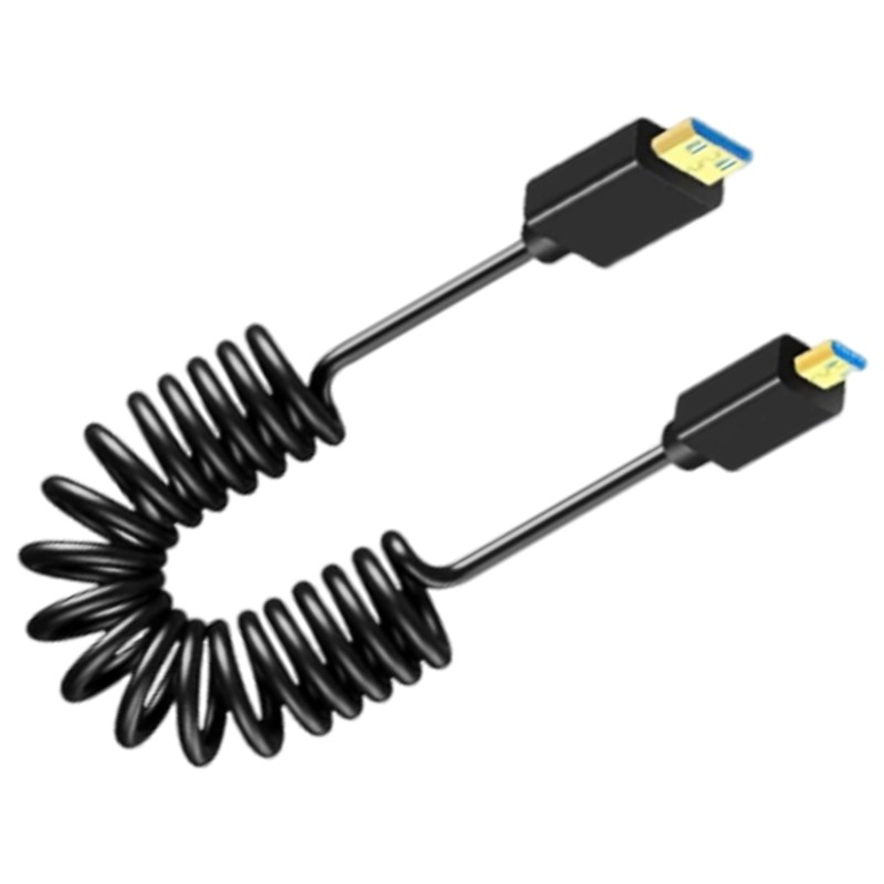QUU Spring Coil UHD2 1 สายยืดหยุ่น OD3 2 มม. 8K สายต่อขยายความละเอียด