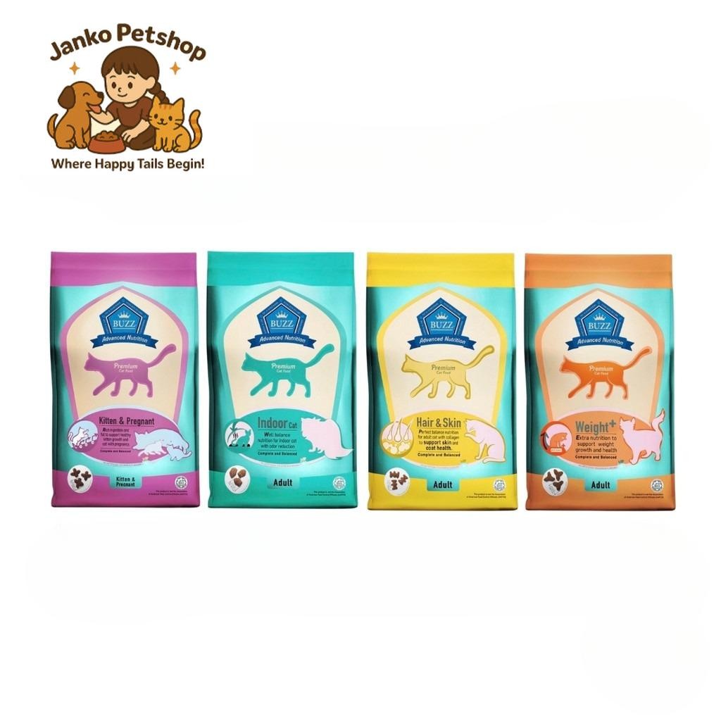 Buzz Premium Advanced Nutrition บัซซ์ อาหารแมวเกรดพรีเมี่ยม 1 กิโลกรัม