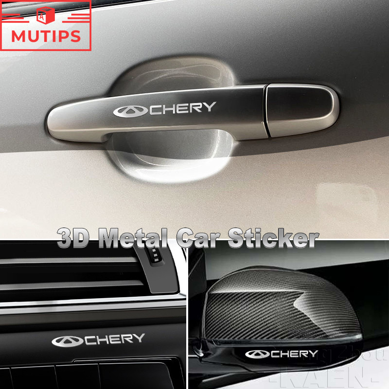 Chery 3D สติกเกอร์รถ สติกเกอร์โลหะ กระจกมองหลัง หน้าต่าง ที่ปัดน้ําฝน ตกแต่งรถยนต์ Tiggo 5x 8 7 Pro 