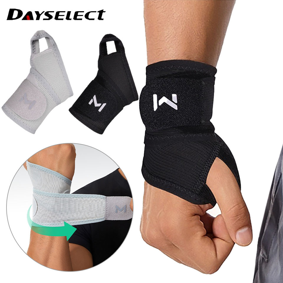 สายรัดข้อมือกีฬา DAYSEELECT แบบปรับได้ ลดแรงกระแทกและสร้างความดันที่เหมาะสมให้ข้อมือของคุณขณะเล่นกีฬา