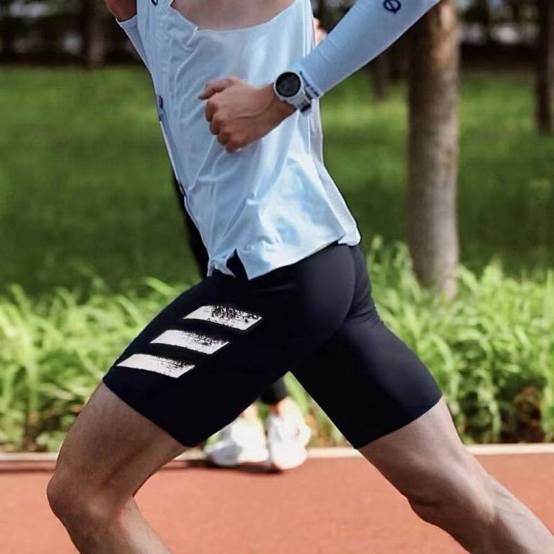 Track and Field Sports Basketball Sports Fitness Five-Point Tights Legging Running Training High Elastic Quick-Drying Compressed Pants Men ow01