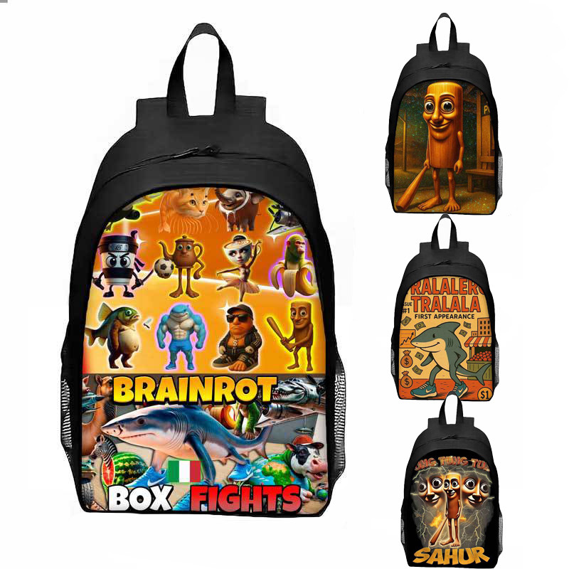 🔥พร้อมส่ง💼กระเป๋าเป้ Sprunki ดีไซน์ลาย Rhythm Box สำหรับเกมเพลง กระเป๋านักเรียนสุดชิค