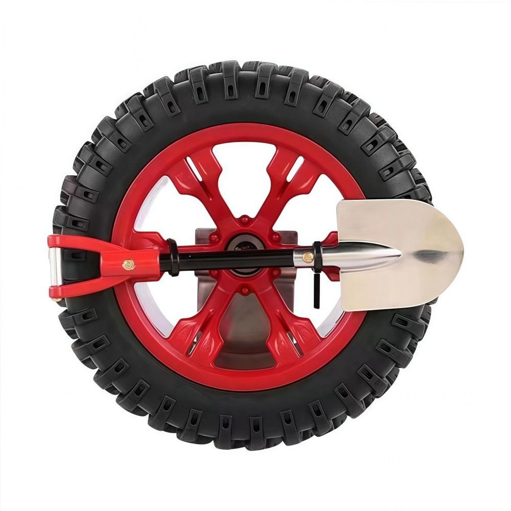 NIUYOUJS อะไหล่ยางรุ่นจี้,โลหะผสม 4in ยาง Modle รถ Trunk จี้,บุคลิกภาพ-ถนนออกแบบพร้อมพลั่วจําลองรถจักรยานยนต์หางเครื่องประดับตกแต่งรถ - รูปที่ 2