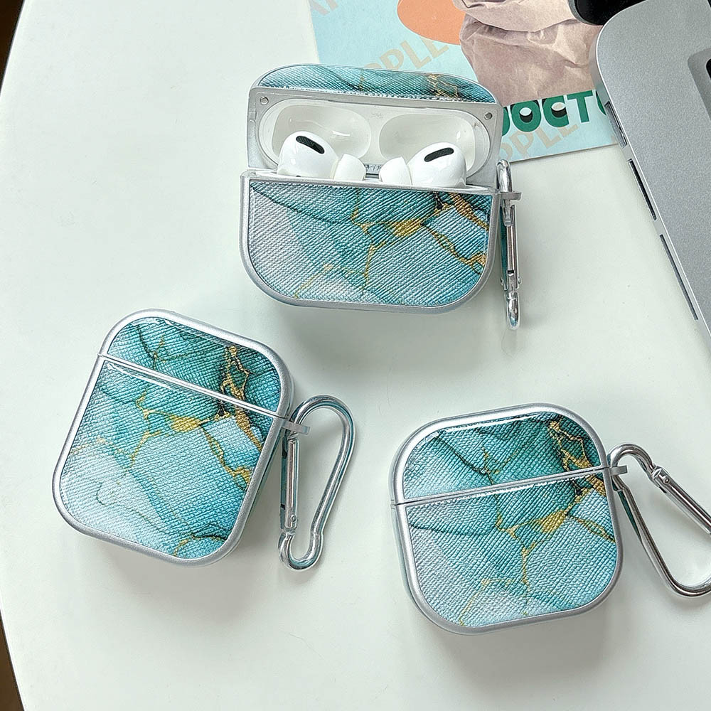 รูปแบบหินอ่อนสําหรับ Samsung Galaxy Buds 3 Pro Buds3 หูฟังสําหรับ AirPods 1 2 3 4 Pro 2 กรณีกันกระแท