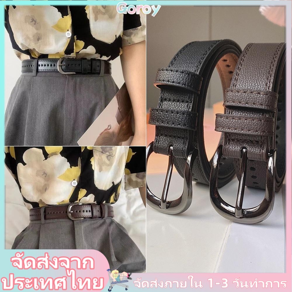แฟชั่นเว้าหนัง ปู่ เข็มขัดกางเกงยีนส์กับขาหัวเข็มขัด ยู นิสซ์ ลําลองหลุมเข็มขัดอุปกรณ์เสริมสําหรับผู้หญิงผู้ชาย
