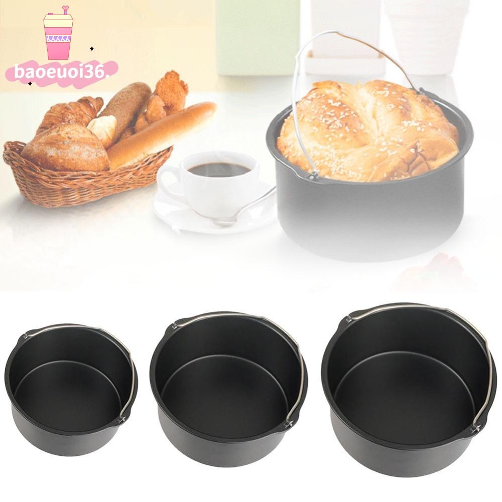 BAOEUOI36 ถาดอบ 6/7/8 นิ้ว Across Air Fryer อุปกรณ์เสริมขนาดใหญ่ความจุ Bakeware Mould Pan รอบ