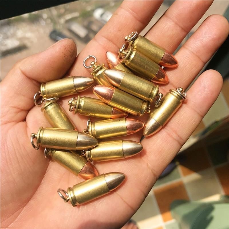 อุปกรณ์เสริมสำหรับแหวนคีย์และแฮงด์เพลนเนอร์เปลือกกระสุนทองแดง 9 มม. / วัตถุประดับ DIY ผลงานศิลปะทองเหลือง - รูปที่ 7