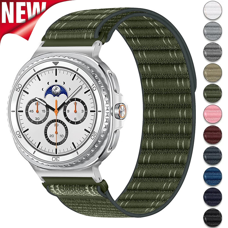 สายรัดไนลอนสําหรับ Samsung Galaxy Watch 8 40 มม.44 มม.สร้อยข้อมือกีฬาสายรัดข้อมือสําหรับ Galaxy Watch 8 คลาสสิก 46 มม.นาฬิกา Correa