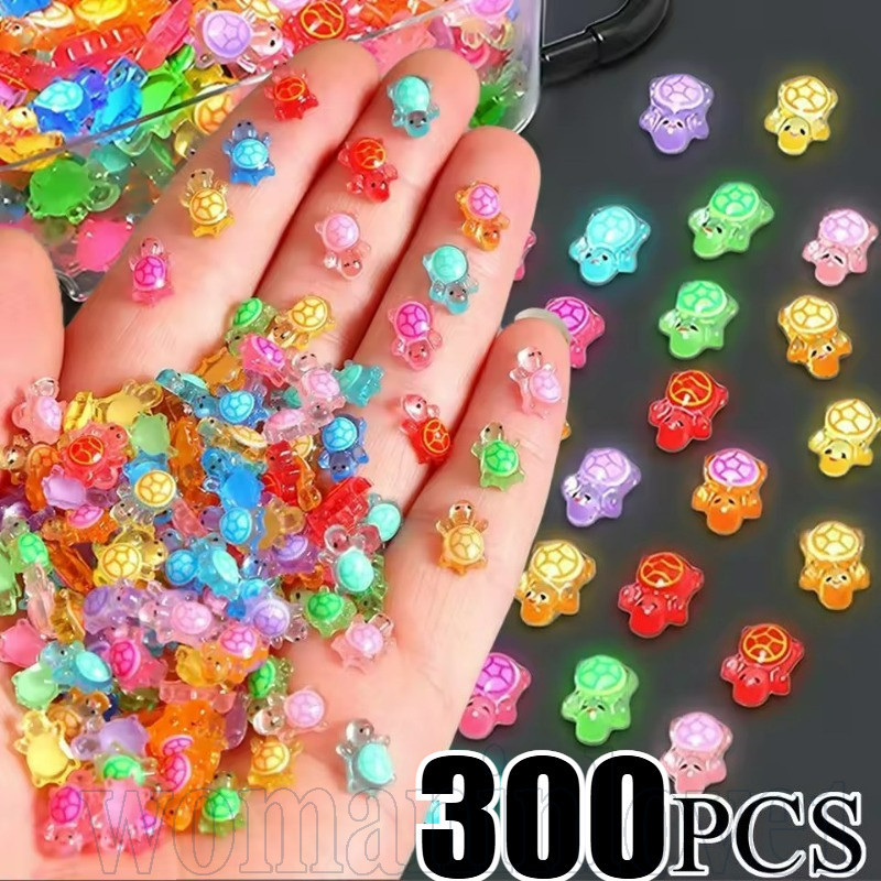 โมเดลเต่าเรืองแสงขนาดเล็ก - สําหรับไมโครภูมิทัศน์และตกแต่งเล็บ DIY - อะคริลิค