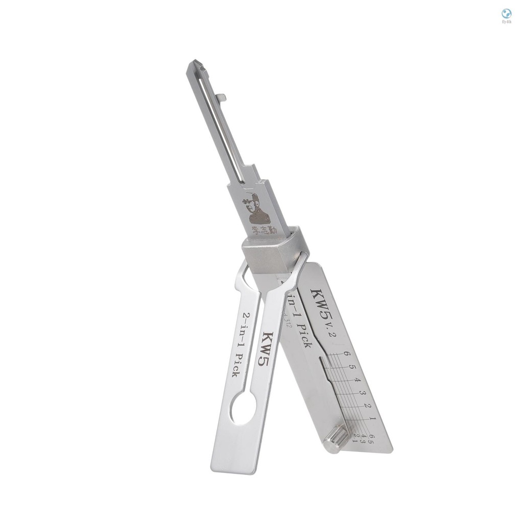 KW5 Lock Key Hook and Pick Set O-Ring Pick-up Kits สแตนเลส 2 In 1 ซ่อมบํารุงรักษาชุดเครื่องมือสําหรั