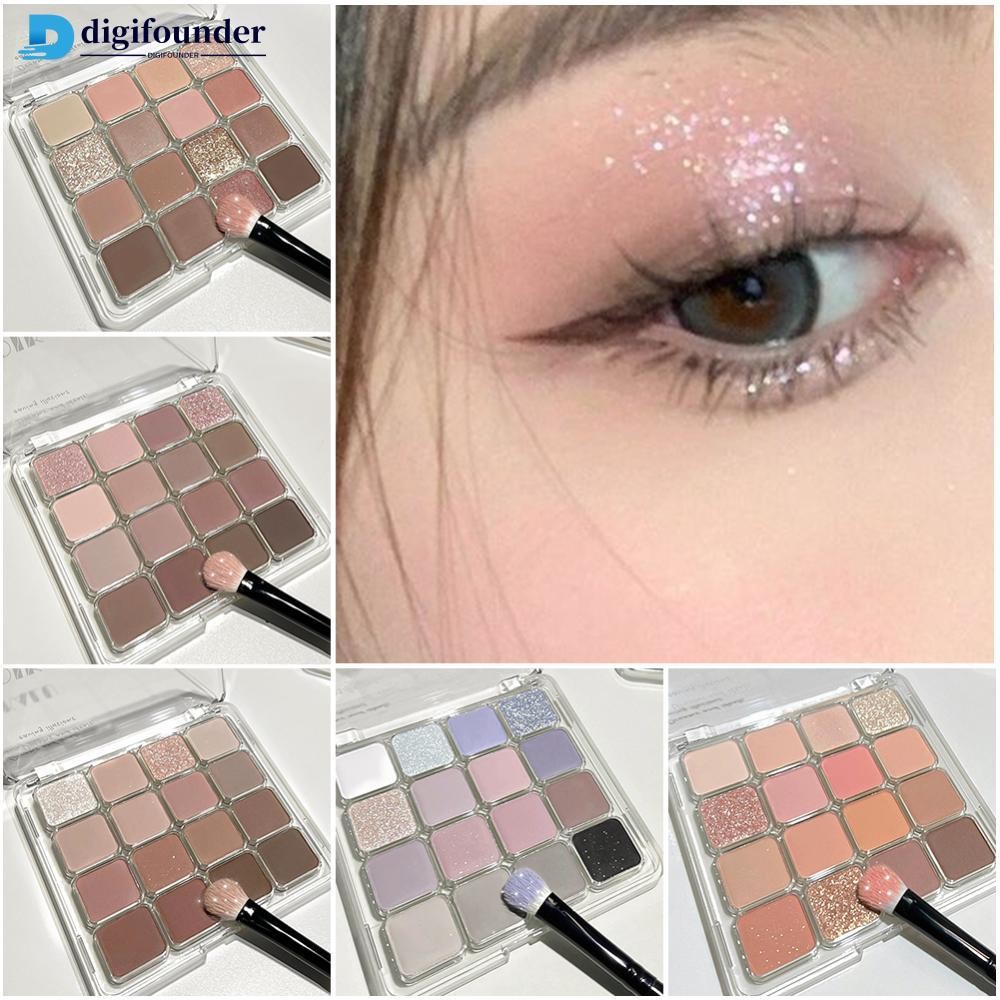 DIGIFOUNDER 16 สี In 1 Eyeshadow Stick แบบพกพา Matte Pearlescent Eyeshadow Highlight Long-lasting Ey
