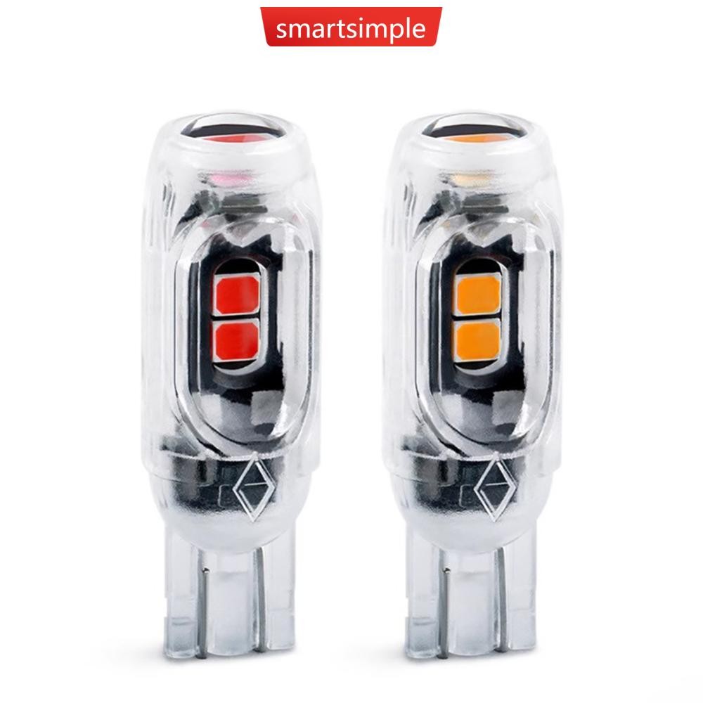 SMARTSIMPLE 4PCS T10 รถรถจักรยานยนต์ไฟเลี้ยว LED สัญญาณ Canbus 5SMD Beacon Gap Light วันขับรถอ่านป้า