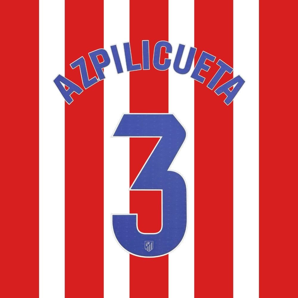อย่างเป็นทางการ AZPILICUETA 3 La Liga 2025-26 Atletico Madrid Home PRINT