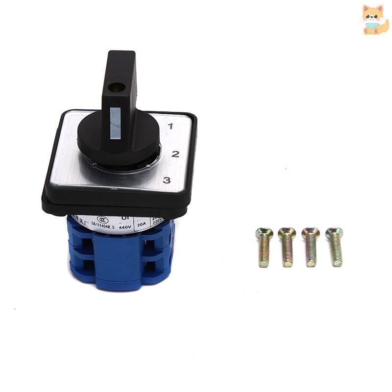 [VI] 440V 20A 4-Position 0-1-2-3 Rotary Selector Changeover Switch Stock LW26-20/2
 ไทย