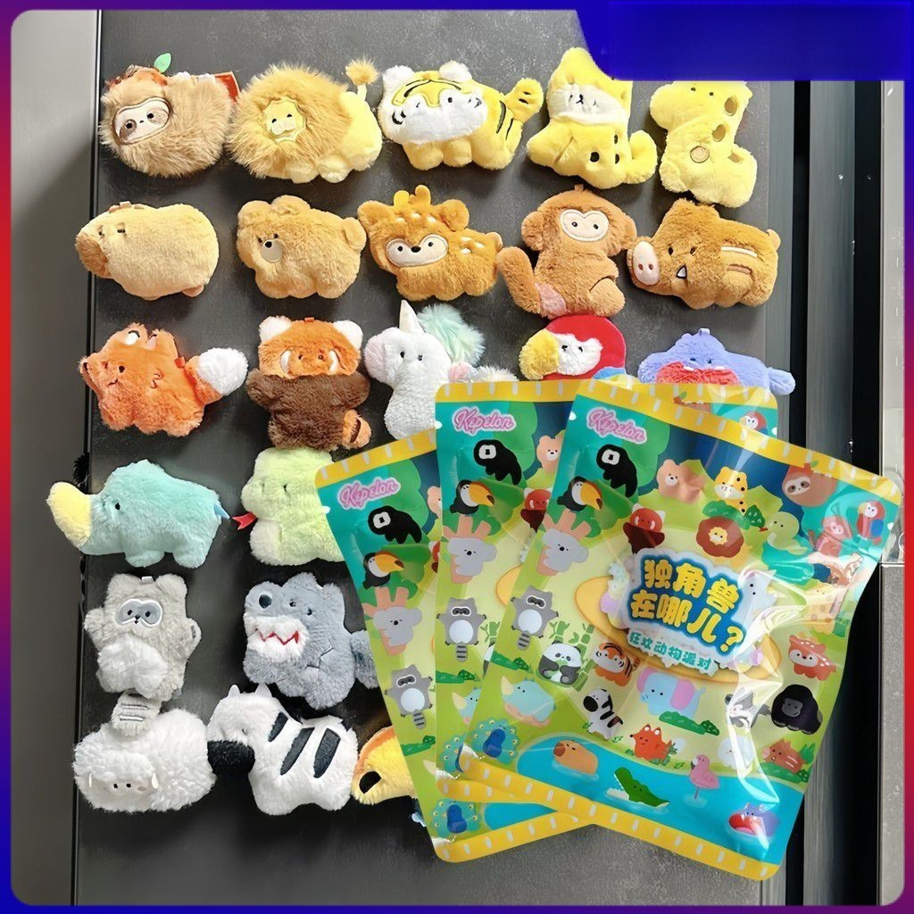 ของเล่นตุ๊กตา มหาสมุทร และ สัตว์ กล่องตาบอด ตู้เย็น แม่เหล็ก ของสะสม Magnet แม่เหล็ก ติดตู้เย็นวงกลมสีน่ารัก