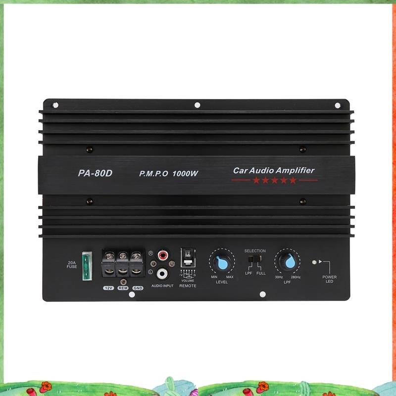 12V 1000W เครื่องเสียงรถยนต์เครื่องขยายเสียงกําลังสูง Amp Board ซับวูฟเฟอร์ที่มีประสิทธิภาพ Bass Amp