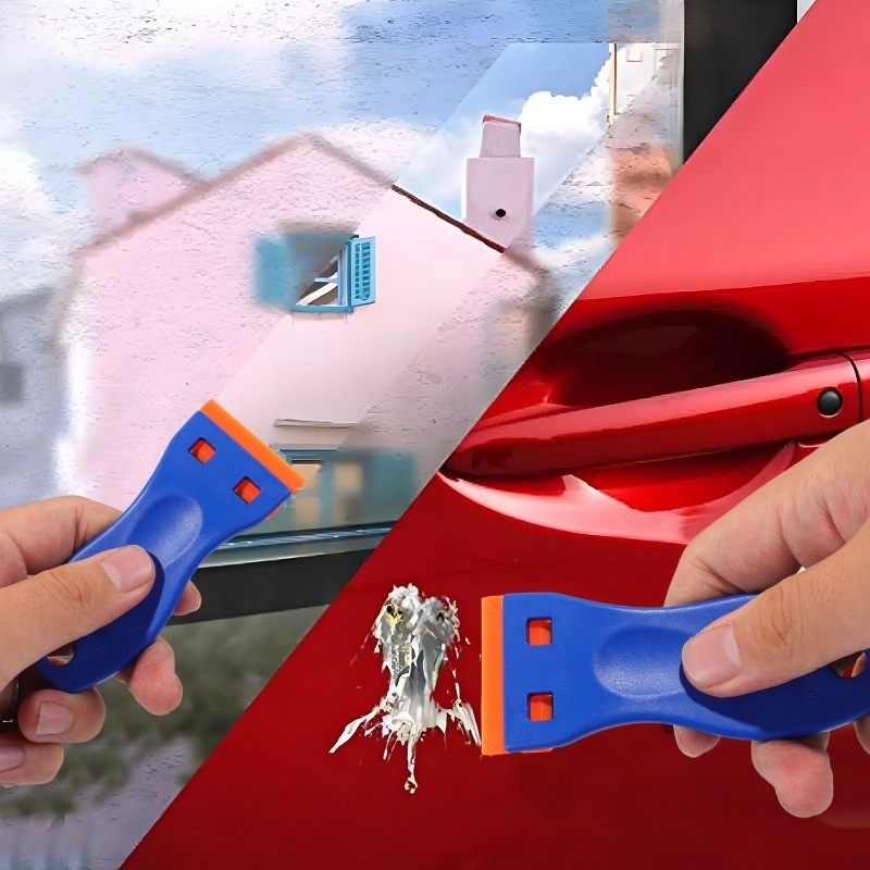 [ กูดู ]พลั่วทําความสะอาดพลาสติก-มีดโกนกําจัดกาว-อุปกรณ์ประยุกต์ใช้ฟิล์มรถยนต์-เครื่องมือทําความสะอาดกระจกหน้าต่าง-แบบพกพาทนทาน-กาวมัลติฟังก์ชั