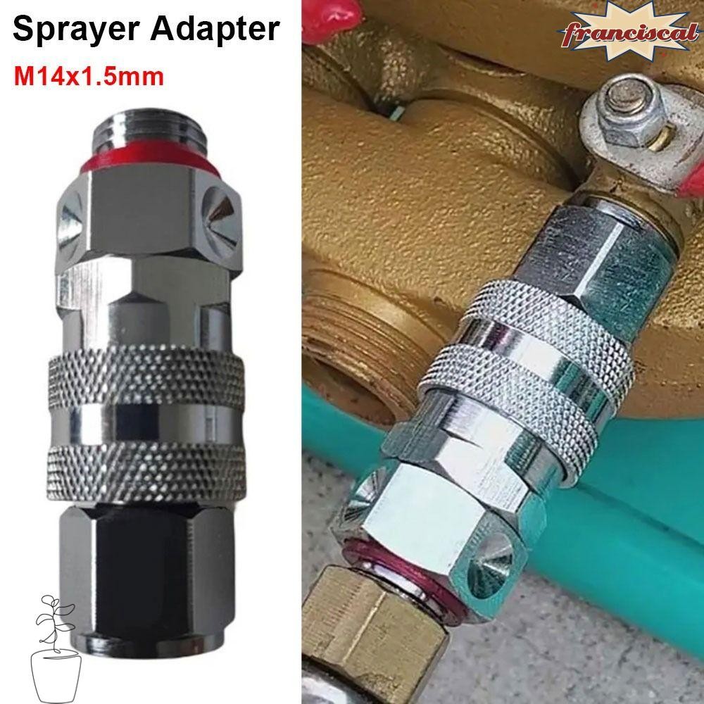 FRANCISCAL 1 ชิ้นการเชื่อมต่ออย่างรวดเร็วติดตั้ง, Universal M14x1.5 มม.Sprayer อะแดปเตอร์,สแตนเลสทนทานแรงดันสูง Sprayer Connector กลางแจ้งรดน้ําอุปกรณ์เสริม
