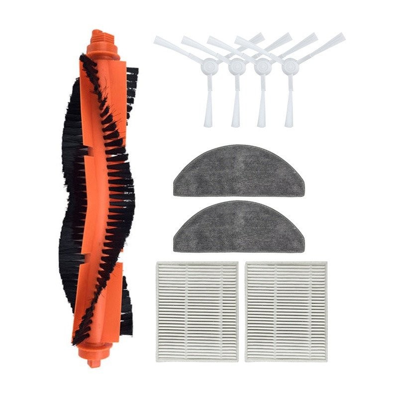 แปรงหลักแปรงด้านข้าง ผ้าม็อบ แผ่นกรอง HEPA อะไหล่สําหรับเครื่องดูดฝุ่นหุ่นยนต์ Xiaomi E10 E10C E12 B