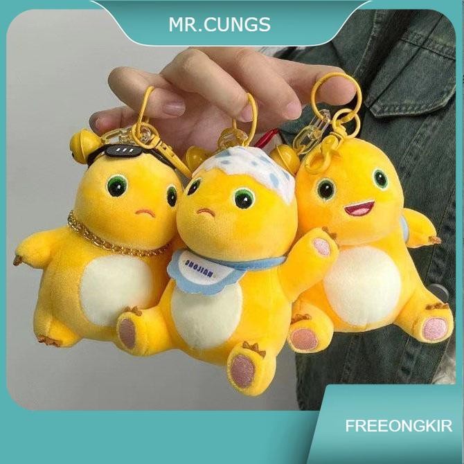 GANTUNGAN Cute Nailong Bag Hanger Nailong Hanger สีเหลือง Dino Hanger