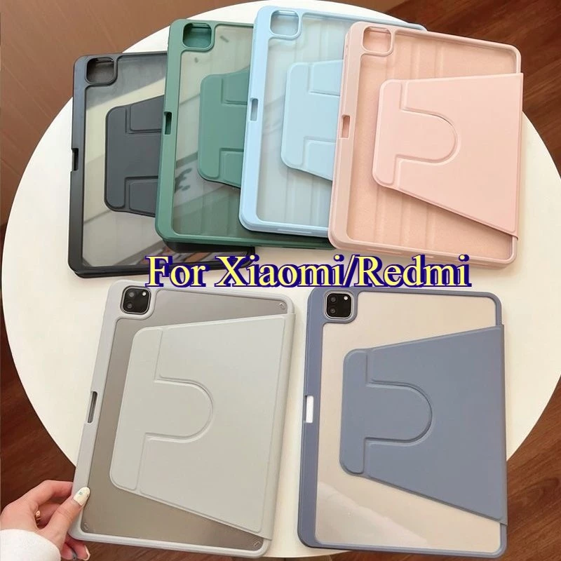 เคสป้องกัน Xiaomi Pad อะคริลิกหมุนได้ 360 องศา For Xiaomi Pad SE Pad 5/7 Pro redmi Pad 2 2025 Case poco Pad เคสแท็บแล็ต