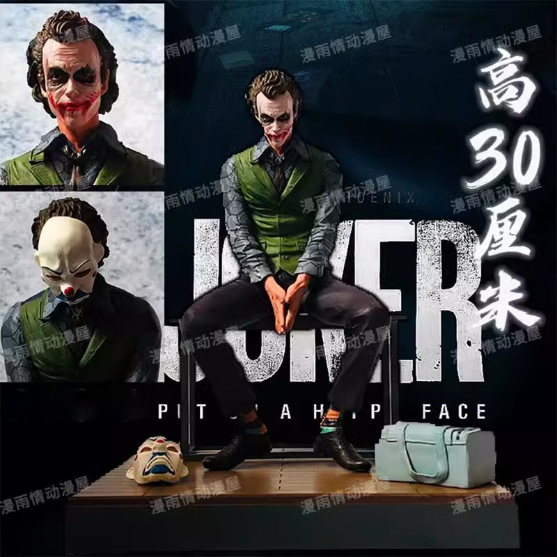 JOKER Heath Ledge Marvel DC Suicide Squad JOKER นั่ง Harley Quinn รูปมังงะที่สวยงามตกแต่งโมเดล