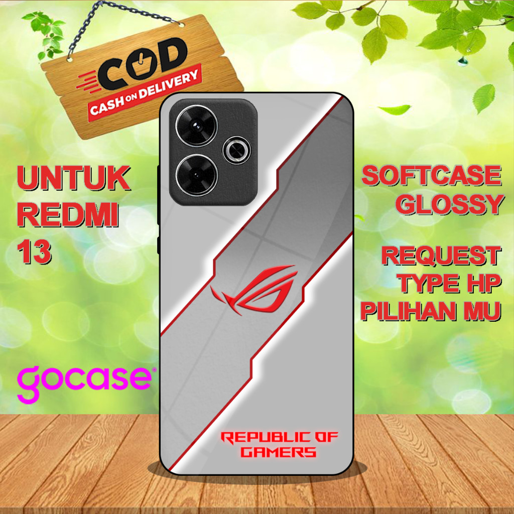 ( DA 2 ) เงาเงา Softcase สําหรับ XIAOMI REDMI 13 2024 l Redmi 12 ล่าสุด ROG Gamers อะนิเมะบทคัดย่อ M