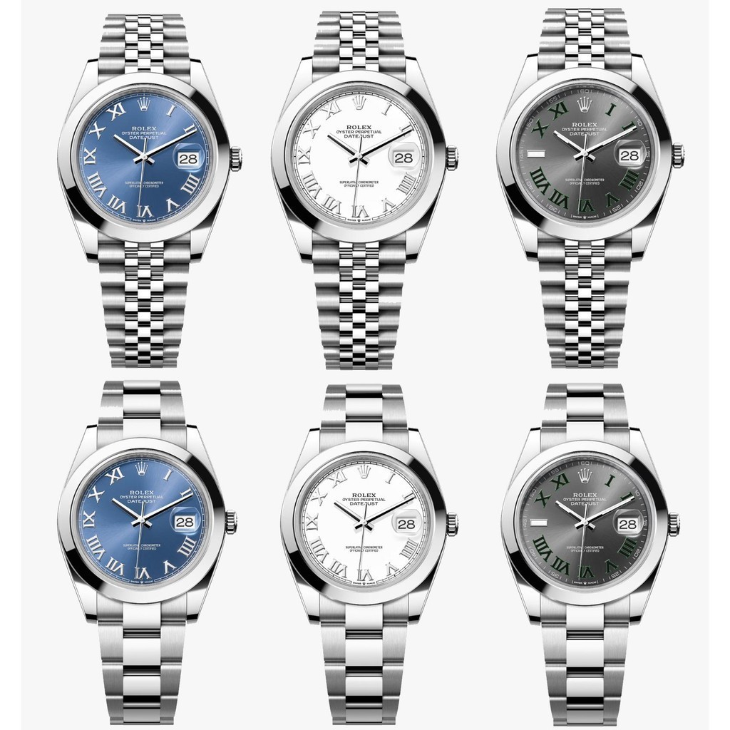 Rolex Rolex Rolex Rolex Rimple Diary 41mm Roman Character นาฬิกาผู้ชายกลไกอัตโนมัติ126300