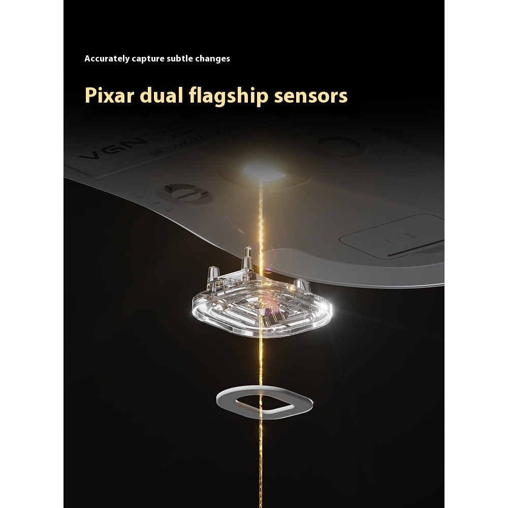 VGN Dragonfly F2 PAW3950/ 3395เมาส์สําหรับเล่นเกมสามโหมดล้อสีทองน้ําหนักเบา - รูปที่ 3