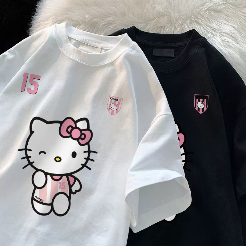 COD(จัดส่งตลอด 24 ชั่วโมง）BOOM เกาหลี เสื้อคิตตี้ โคตรนุ่ม เสื้อยืด oversized เสื้อยืด 3xl เสื้อถูกๆ