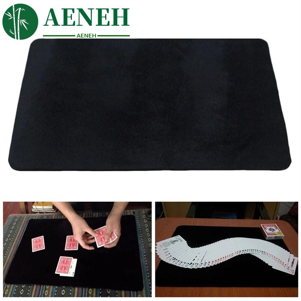 AENEH Magic Card Mat, Magic Props Mentalism Magic Trick เหรียญ Pad, เริ่มต้นดําเนินการขนาดใหญ่ Gimmick Props เกมกระดาน Pad Close Up