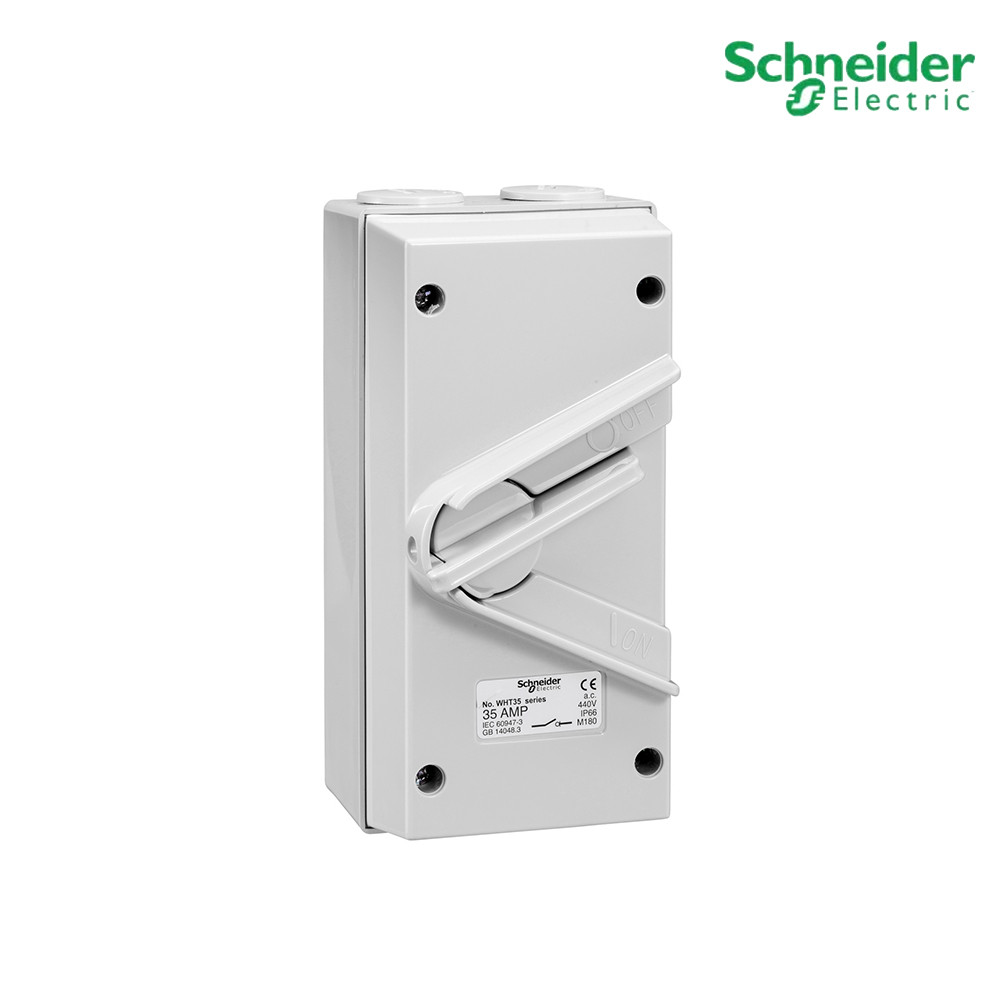 Schneider Electric สวิตช์สำหรับแยกวงจร ชนิดกันน้ำ 3 สาย 358A 440V IP66 สีเทา | WHT35_GY | PlugOn