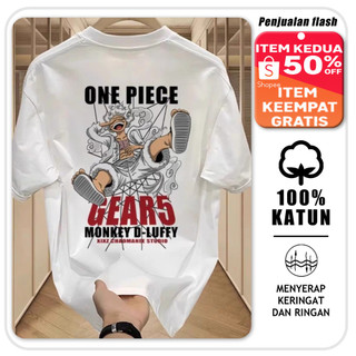 Kaos Pria One Piece / Luffy Sablon Premium - Katun 100% COD  Diskon 50% Gratis Ongkir Pengiriman 24 Jam