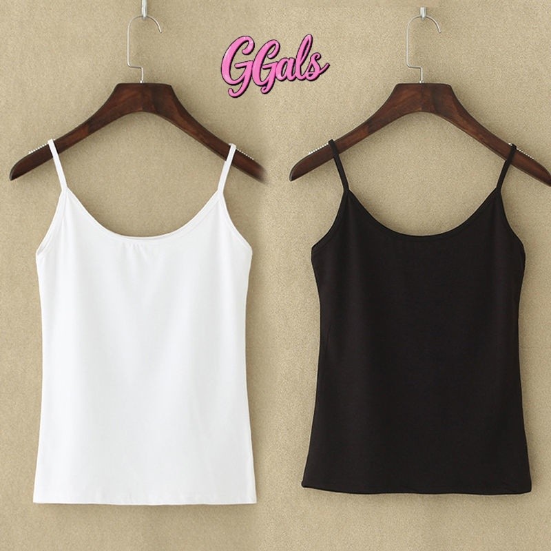 💐GGals💐เสื้อสายเดี่ยว สีพื้น ผ้านิ่ม ใส่สบาย ยืด สายเดี่ยว สไตล์ลำลอง บางฤดูร้อน สำหรับผู้หญิง ส่งไวจากไทย