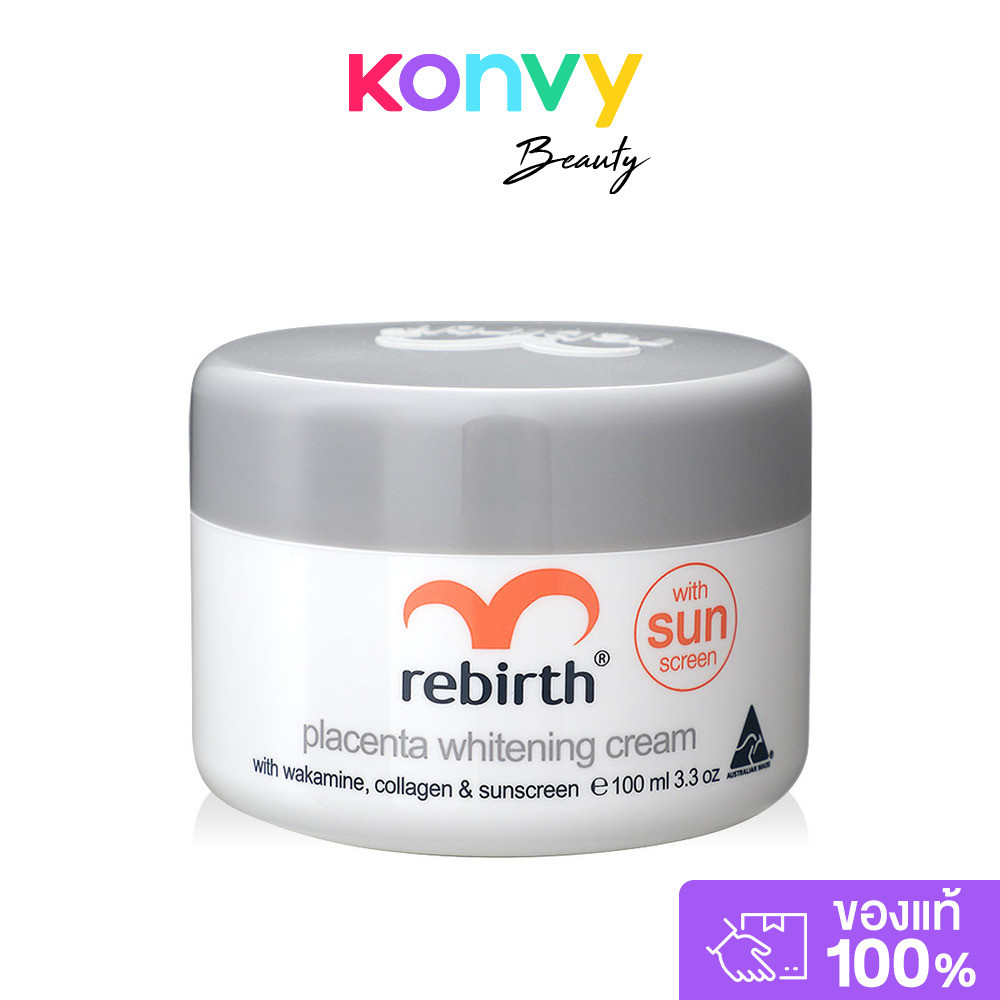 ครีมรกแกะ รีเบิร์ท Rebirth Placenta Whitening Cream 100ml สูตรไวท์เทนนิ่ง ใช้ได้ทั้งเช้าและก่อนนอน.