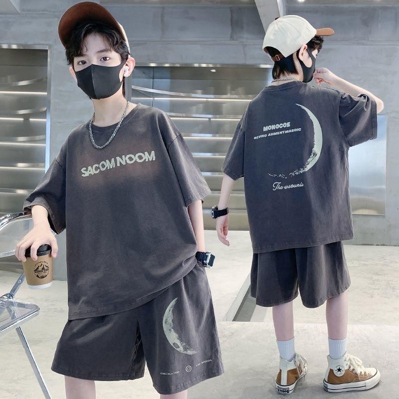 พร้อมส่งเสื้อผ้าเด็กผู้ชาย ผ้าคอตตอน เซ็ท2ชิ้น แฟชั่นชุดเด็กผู้ชายเสื้อ+กางเกง 3-14ปีเสื้อผ้าเด็กโตชาย ML-863