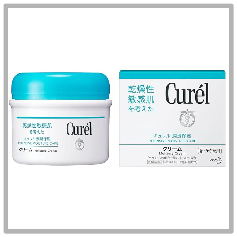 Curel Moisturizing Cream Jar (Safe for Baby Use) Single 90 grams (x 1)