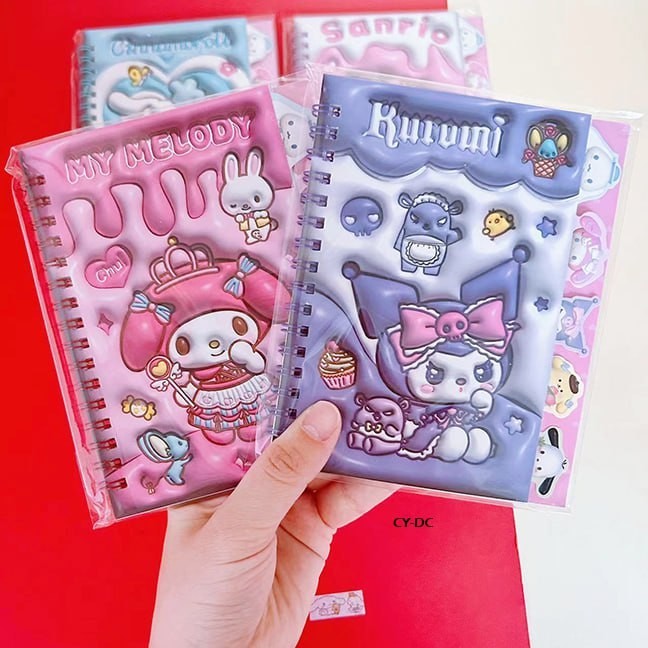 BSD Notebook Planner 3D Series My Melody Kur0m1 Cinnamoroll+สติ๊กเกอร์ – StationeryLucu School