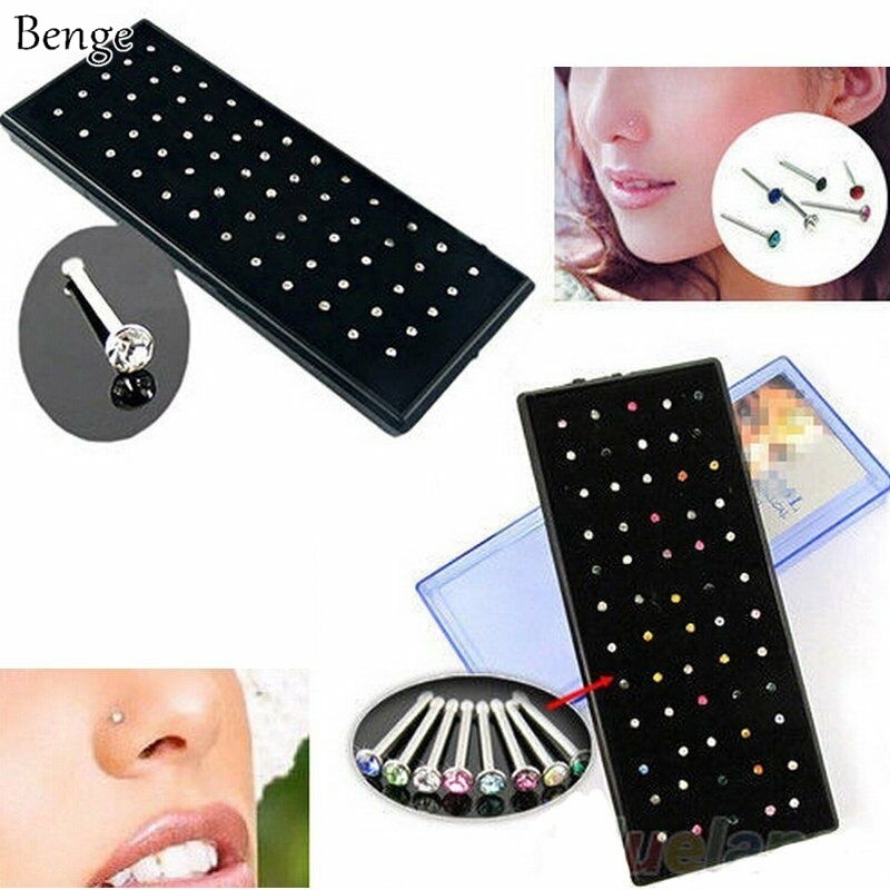 เครื่องประดับจี้ปากและจมูก Benge กล่อง 60 อัน เหมาะสำหรับงานปาร์ตี้ วันหยุด และคอนเสิร์ต