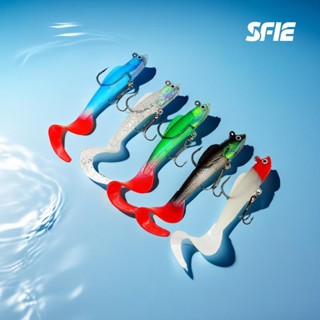 เหยื่อตกปลา 5 ชิ้น ที-หาง ตะกั่วปลาม้วนหางเหยื่ออ่อนเหยื่ออ่…